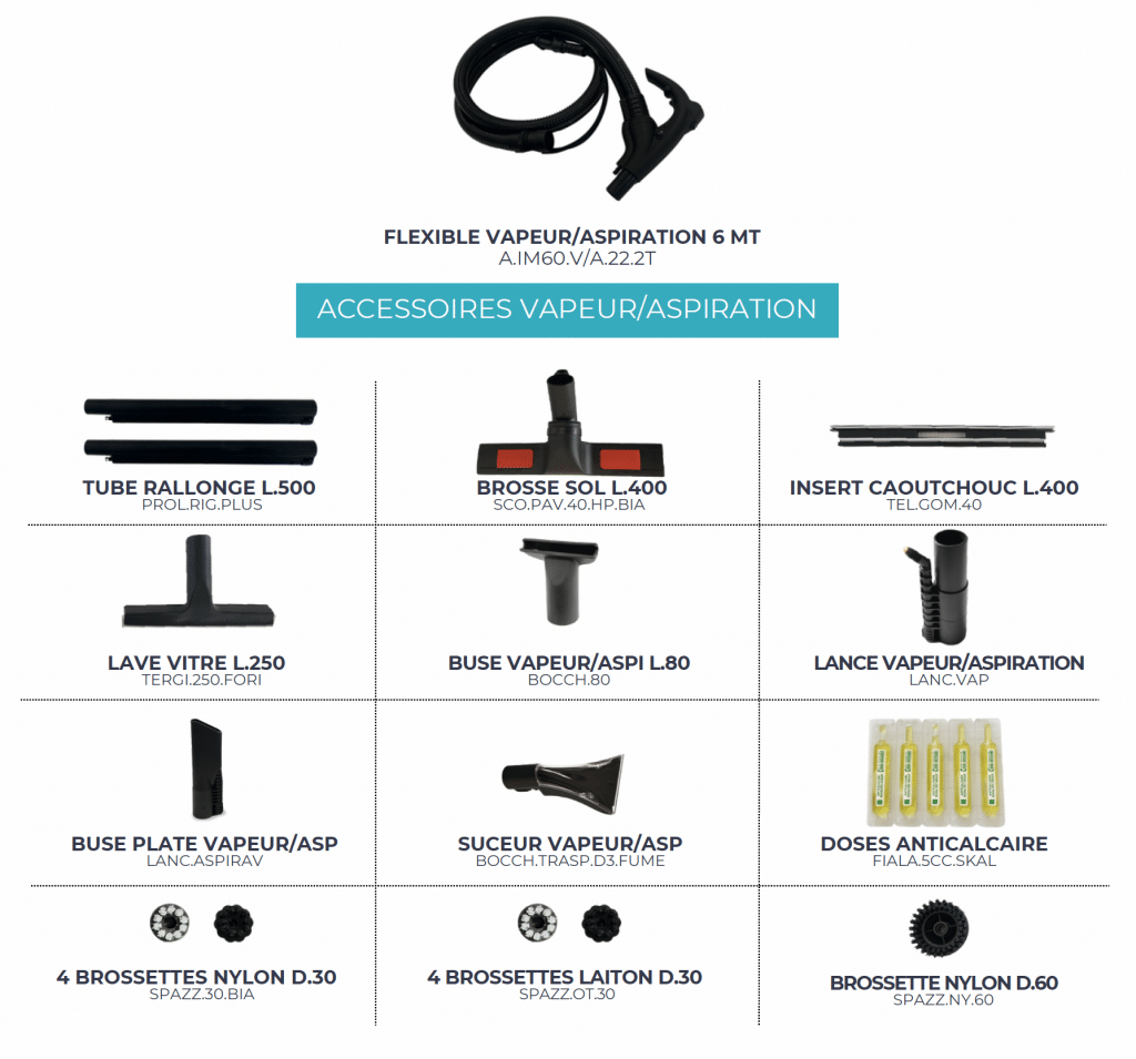 Accessoires vapeur aspiration NVSA 3400